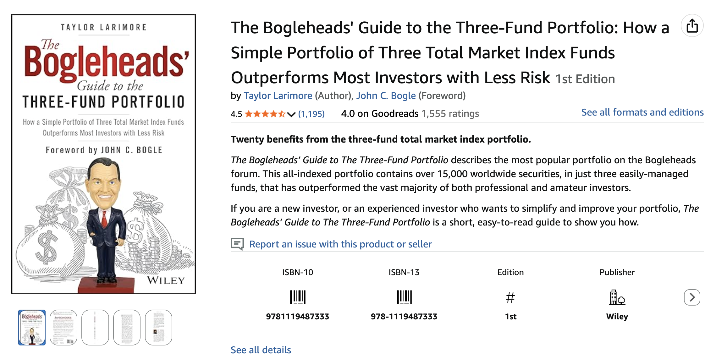Bogleheads guide three fund portfolio book Bogleheads guide 3 fund portfolio on amazon